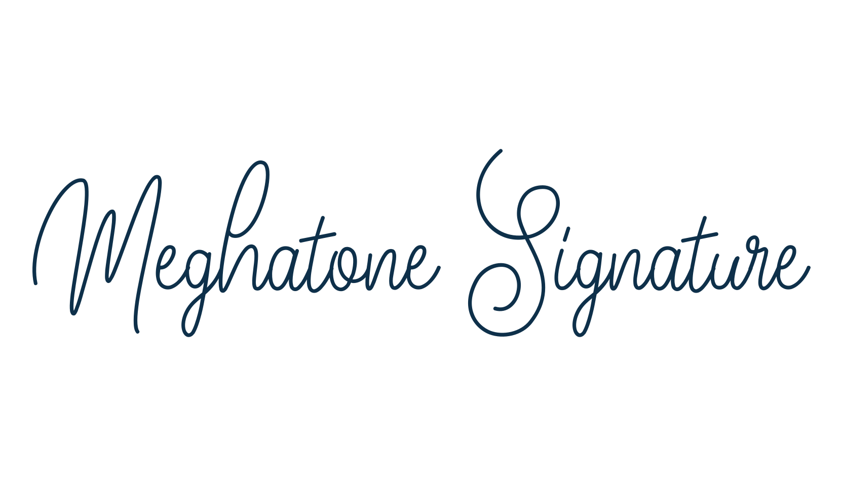 Meghatone Signature, script handwritten fancy decorative calligraphy font preview