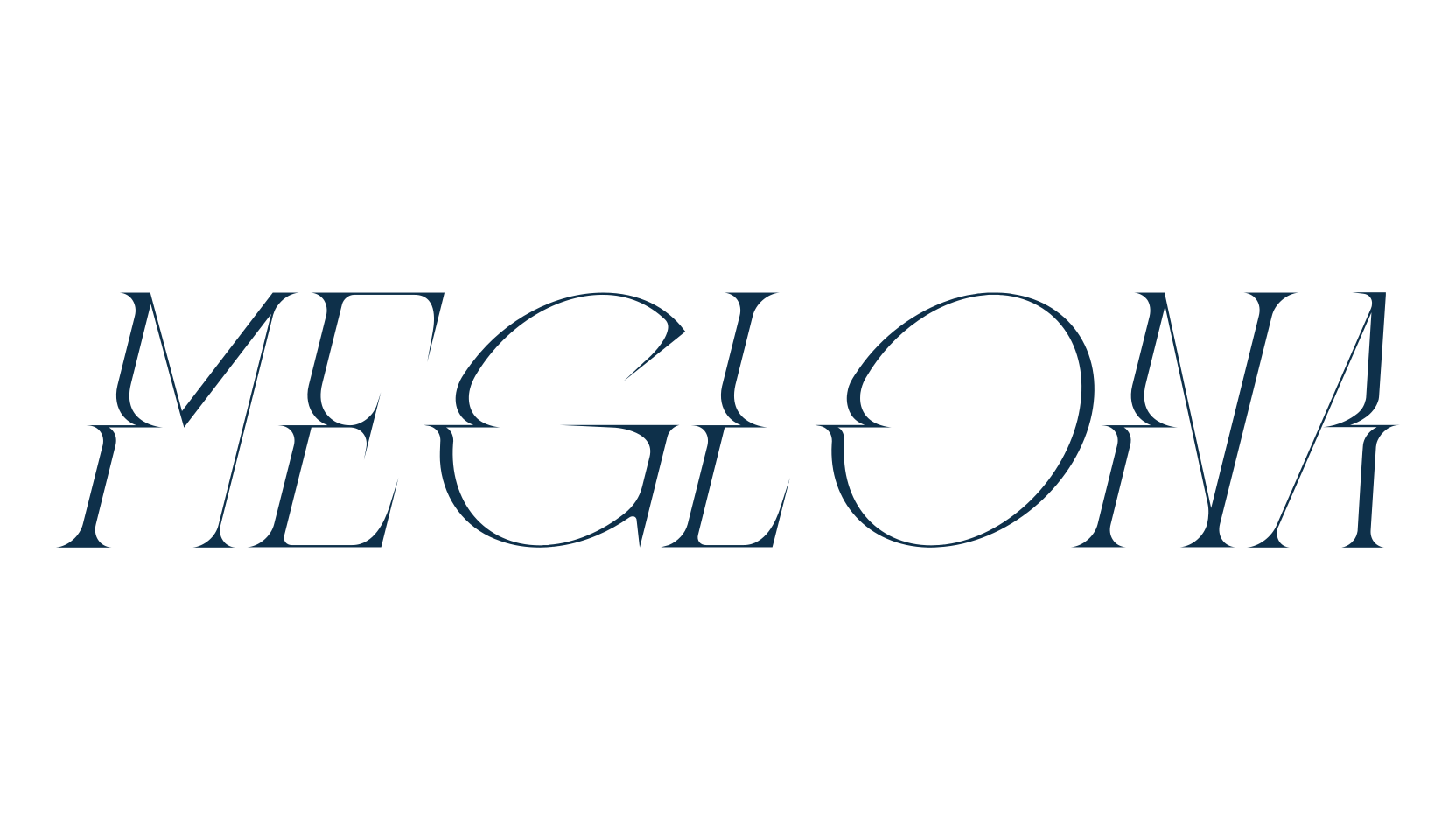 Meglona, fancy distorted decorative font preview
