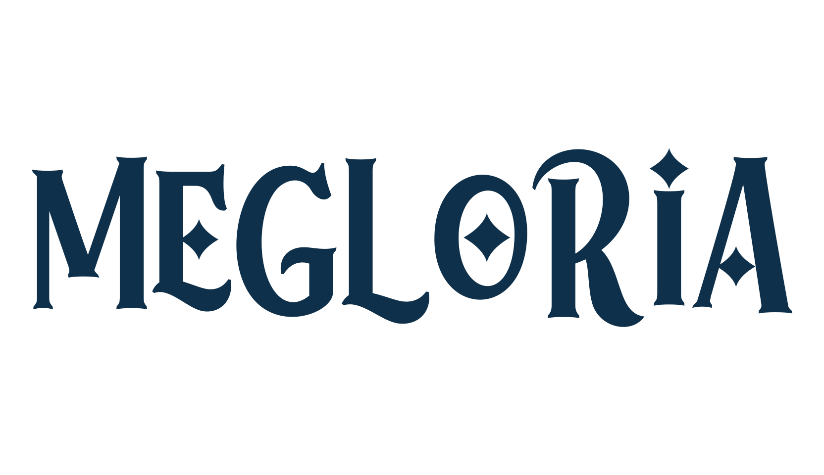 Megloria, fancy various decorative font preview