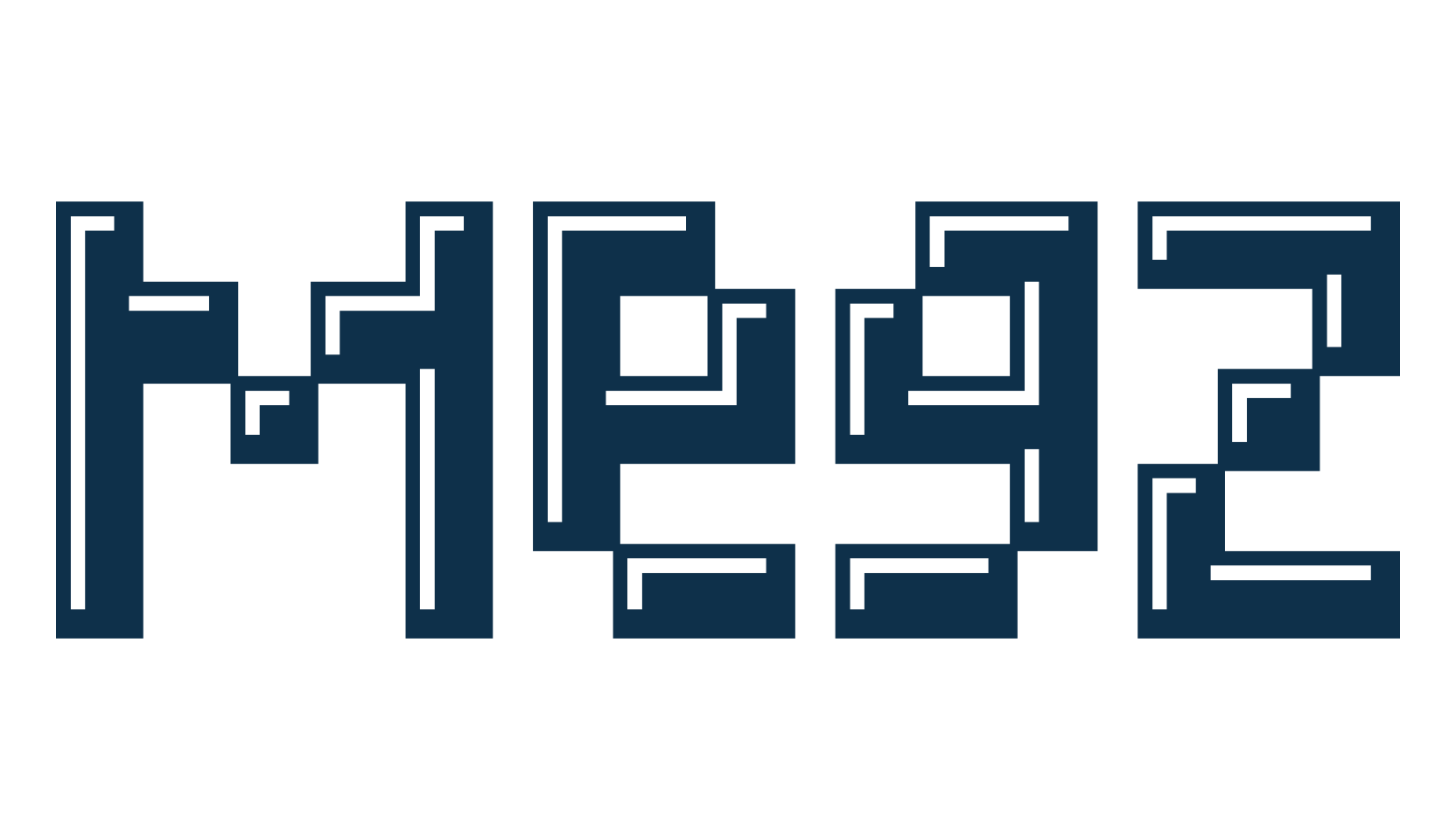 Megz, techno square sci-fi font preview