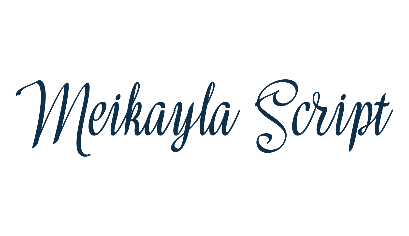 Meikayla Script, calligraphy font preview