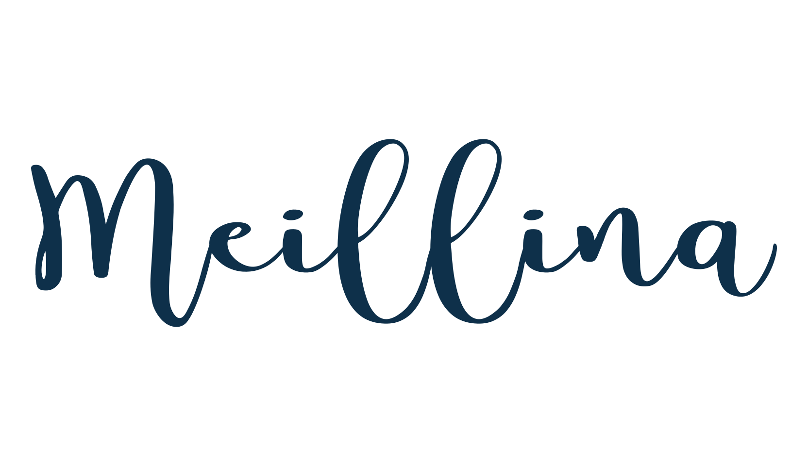 Meillina, script handwritten fancy decorative calligraphy font preview