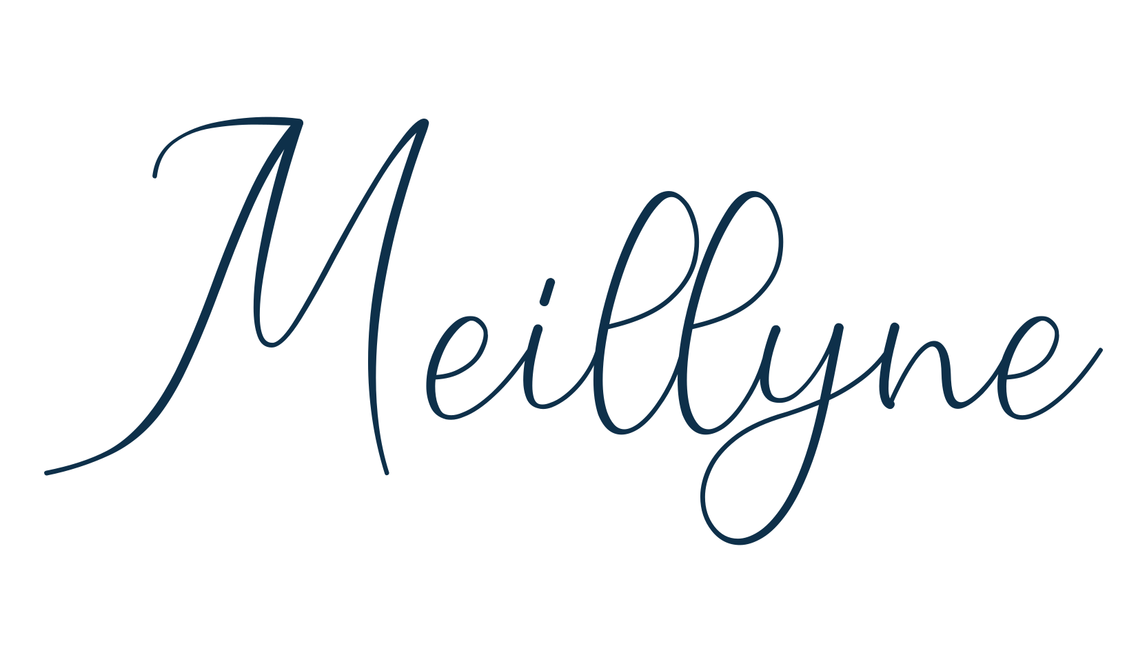 Meillyne, script calligraphy fancy decorative font preview