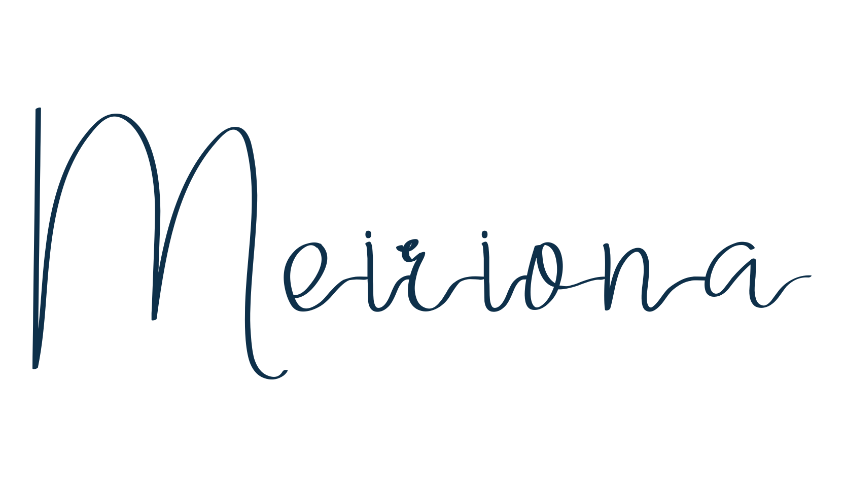 Meiriona, script handwritten fancy decorative calligraphy font preview