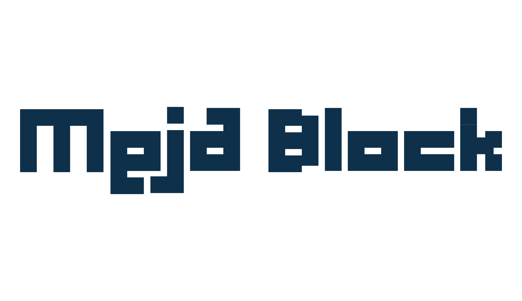 Meja Block, techno square sci-fi font preview