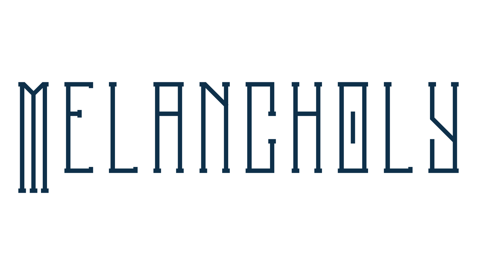 Melancholy, modern font preview