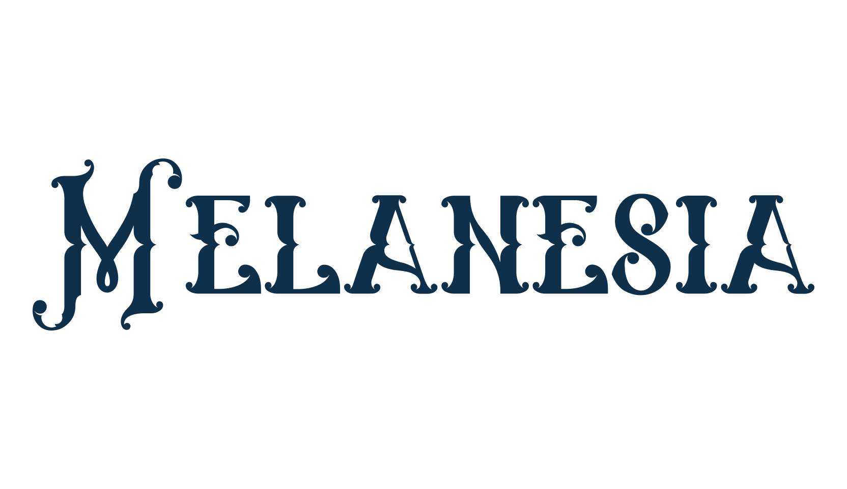 Melanesia, fancy retro decorative font preview