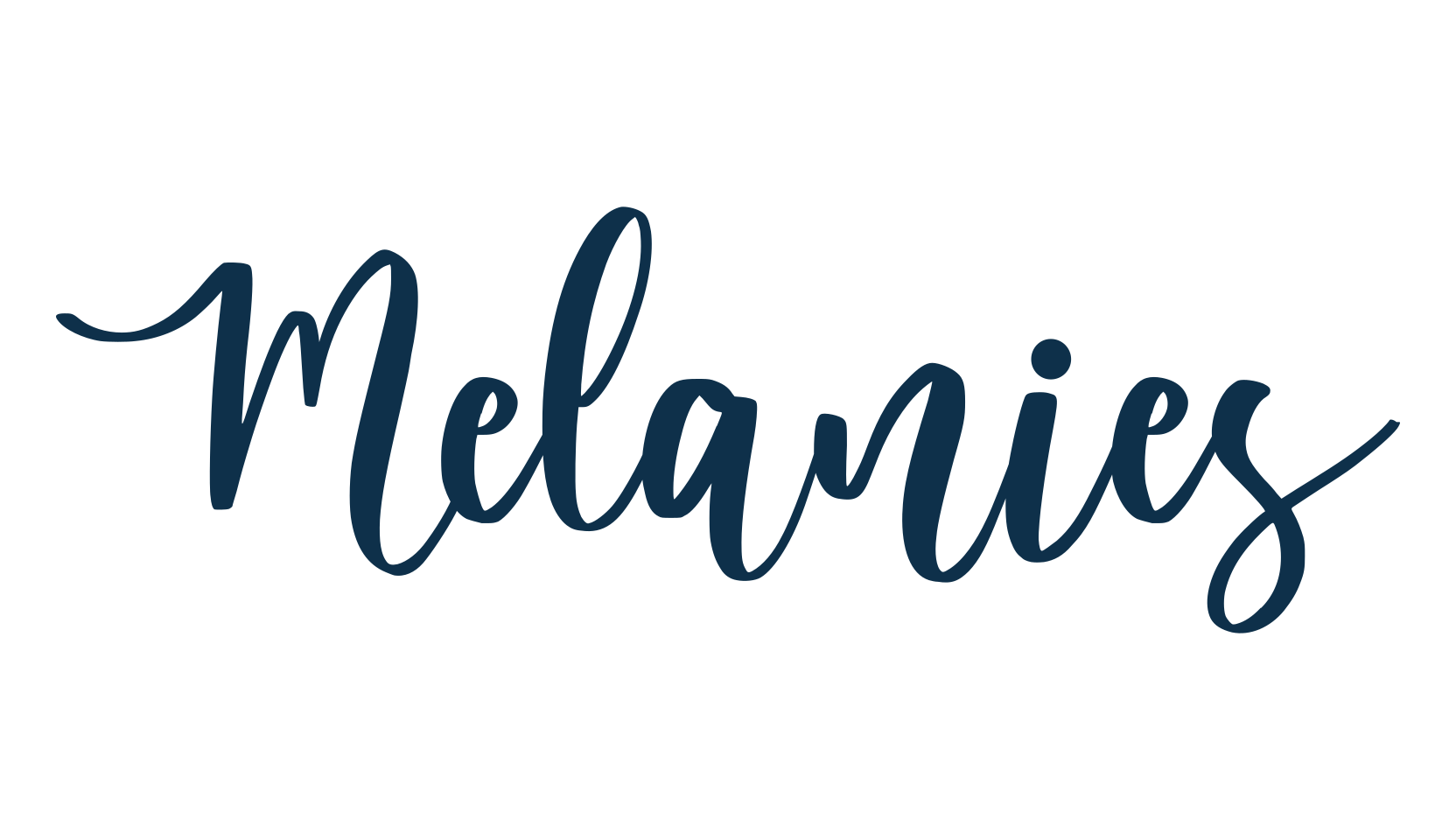 Melanies, calligraphy font preview