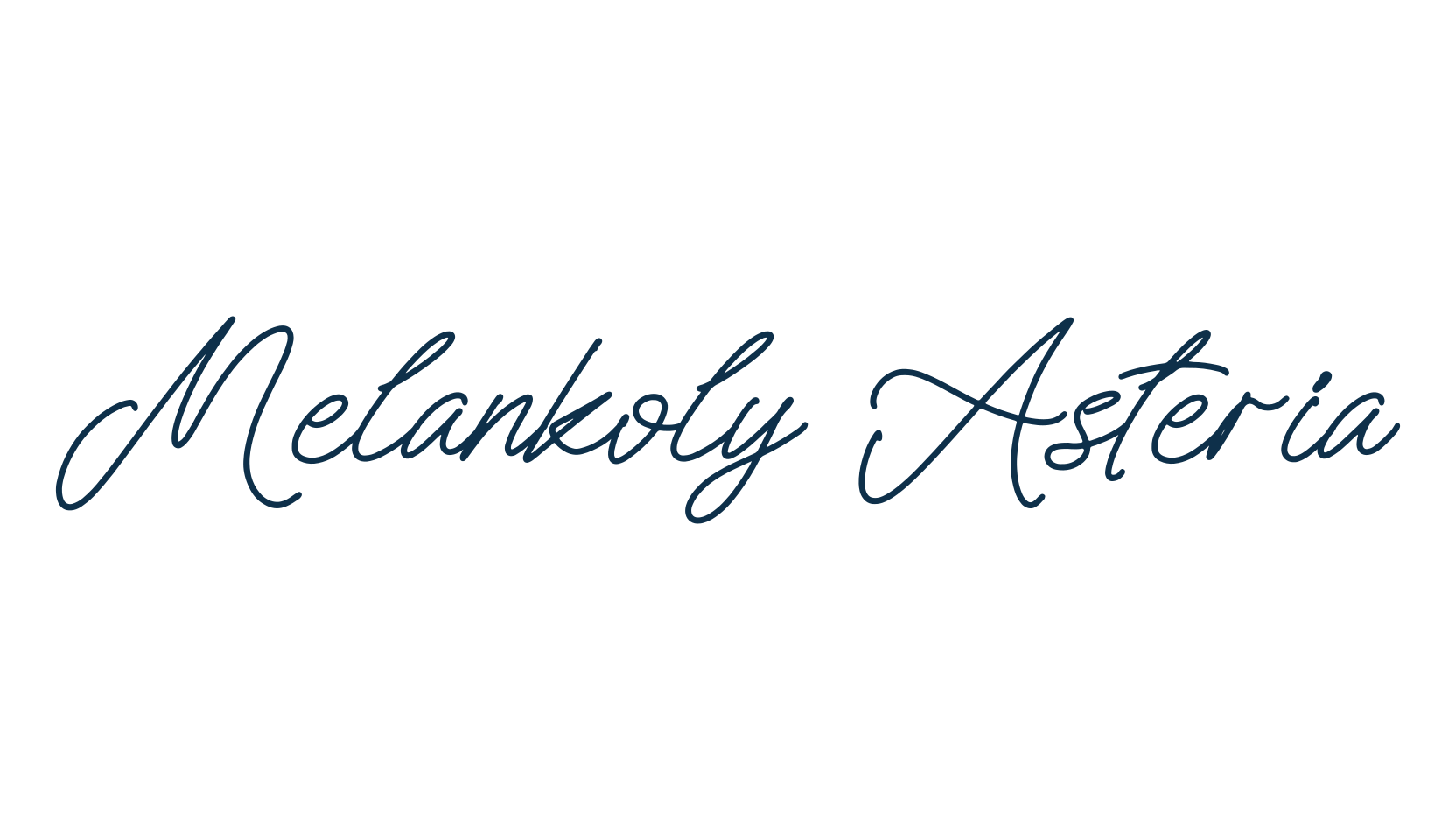 Melankoly Asteria, handwriting font preview