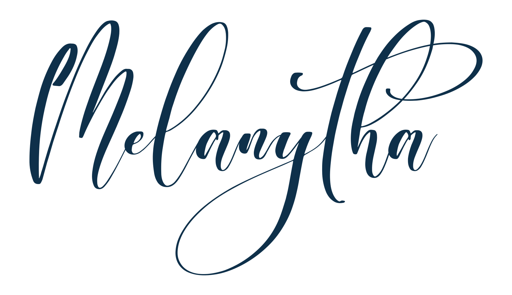 Melanytha, script calligraphy fancy decorative font preview