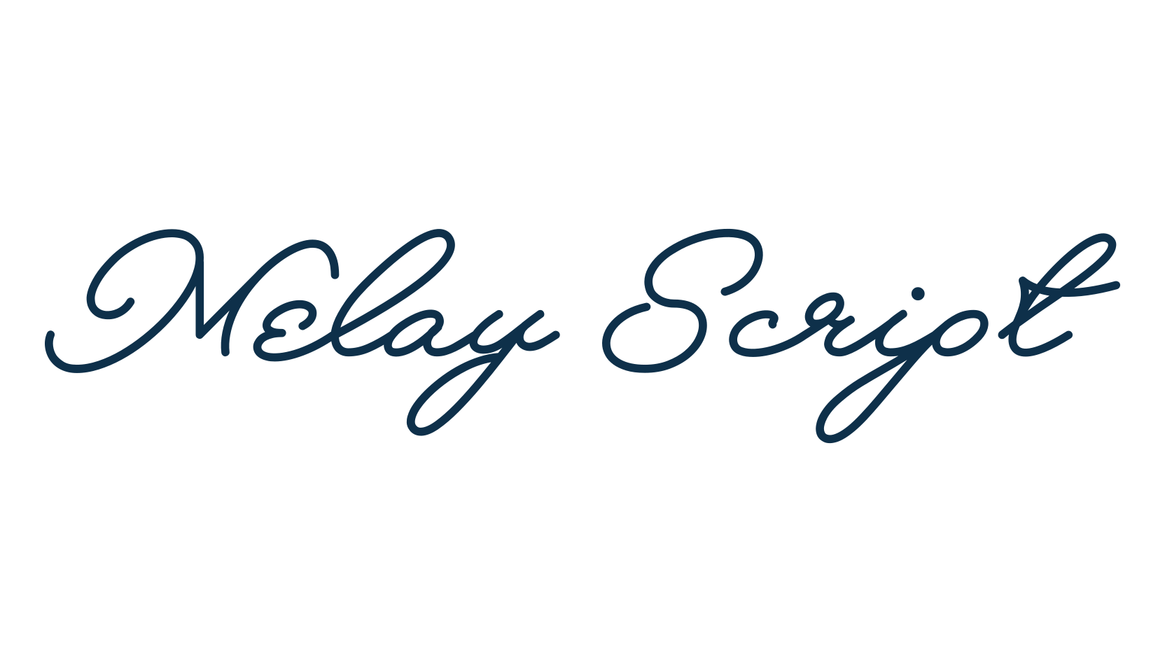 Melay Script, various font preview