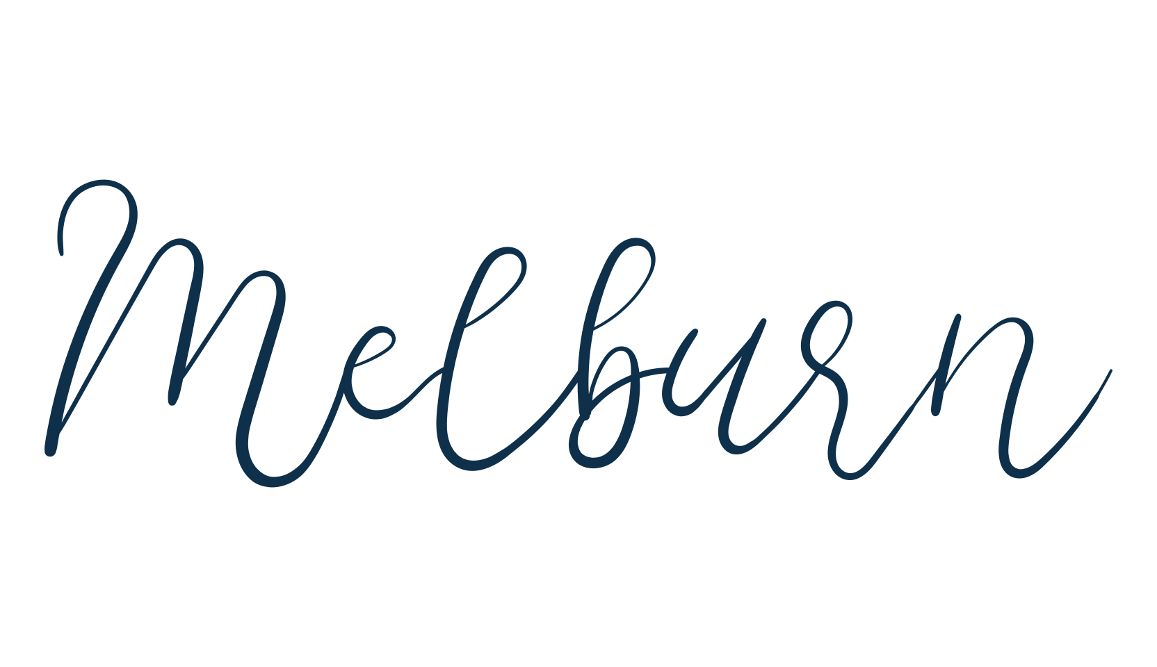 Melburn, handwriting font preview