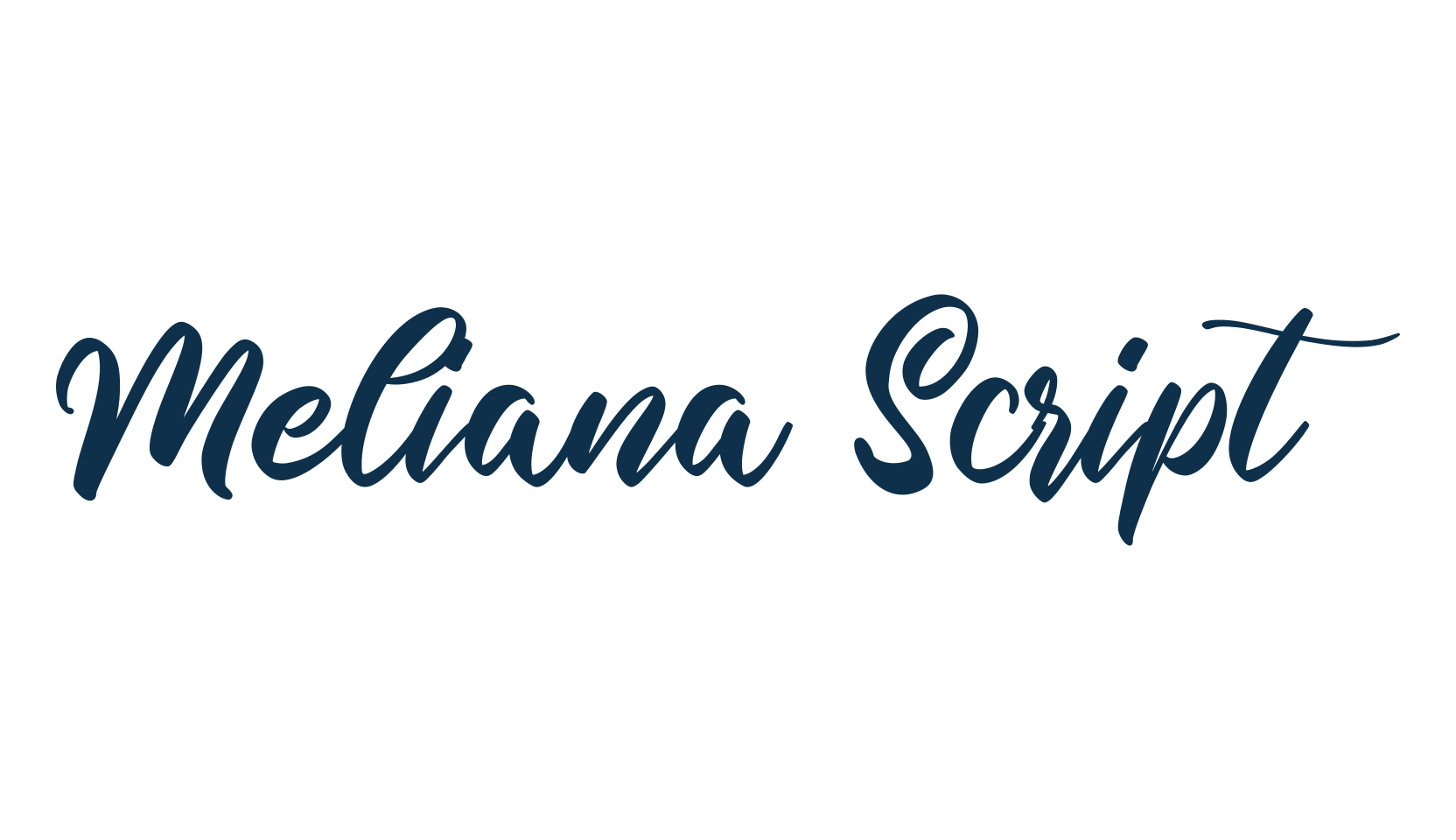 Meliana Script, calligraphy font preview