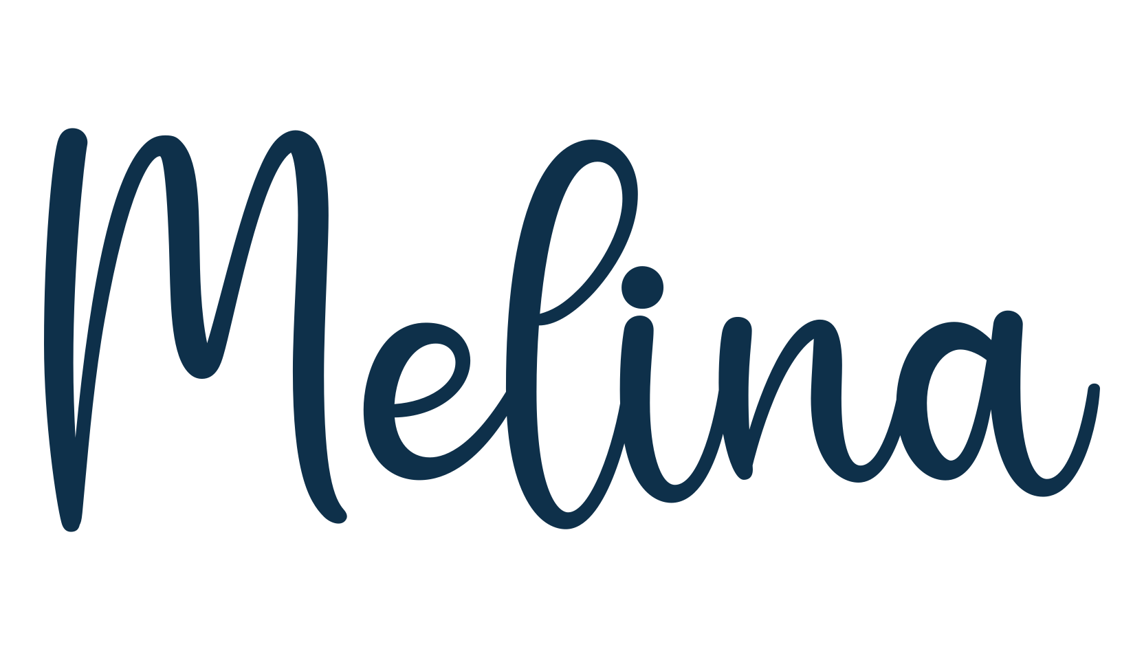 Melina, handwriting font preview