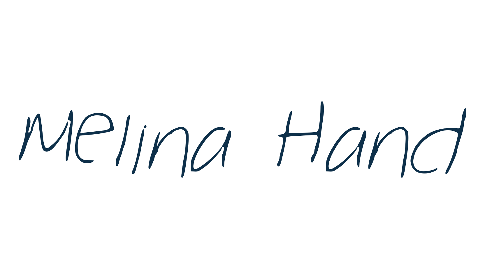 Melina Hand, script handwritten fancy decorative calligraphy font preview