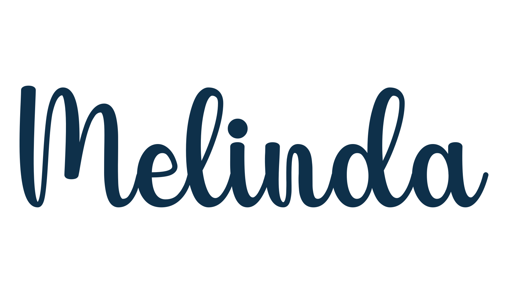 Melinda, handwriting font preview