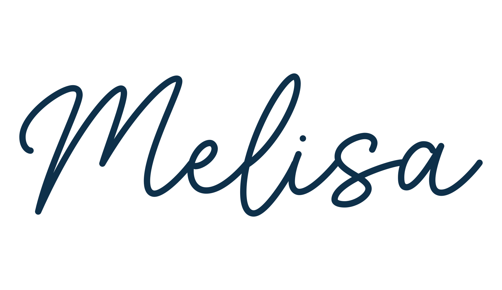 Melisa, handwriting font preview