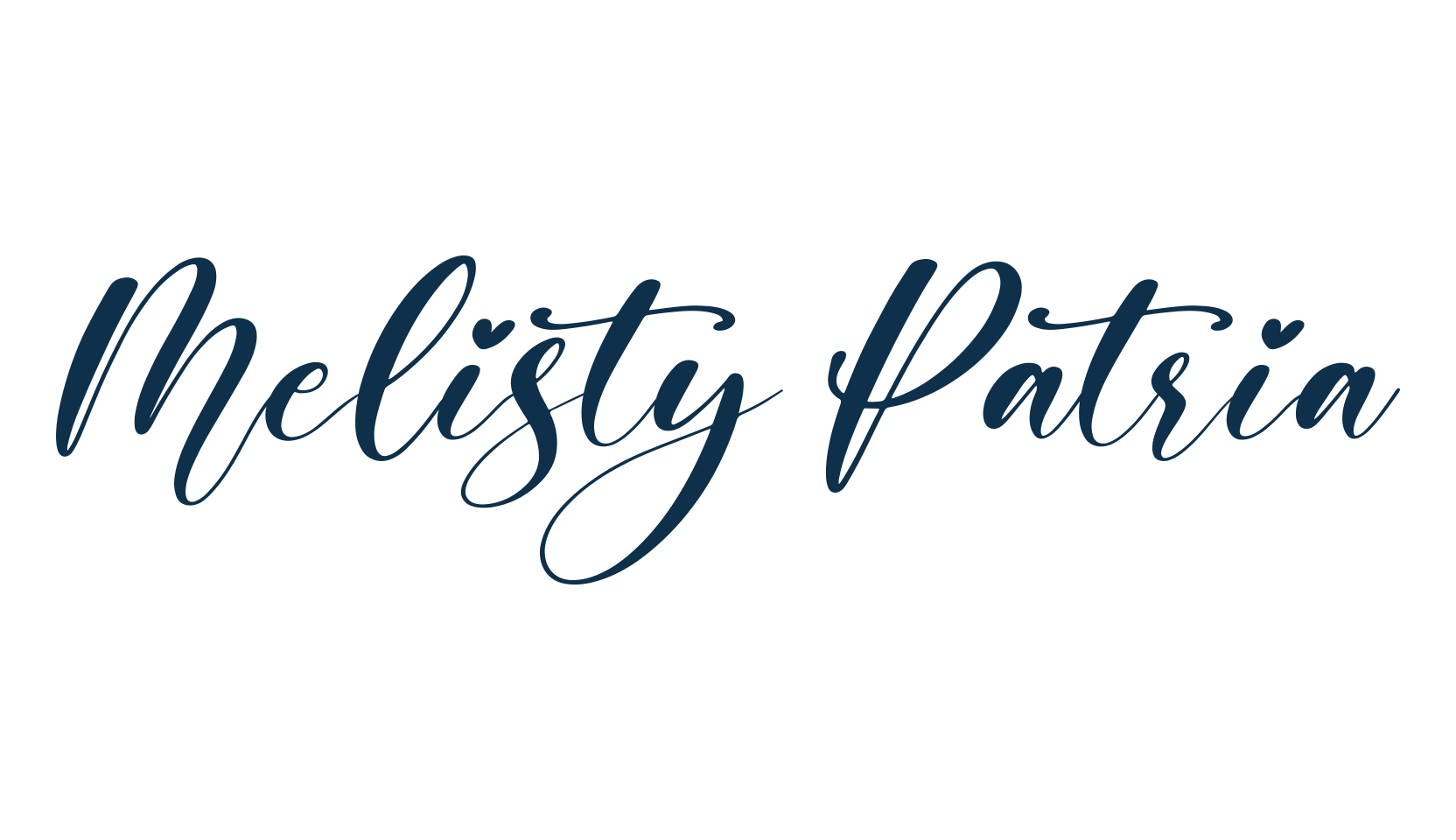 Melisty Patria, calligraphy font preview