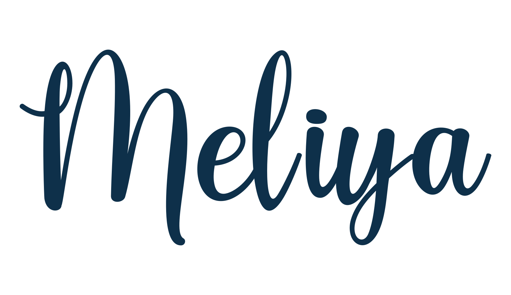 Meliya, calligraphy font preview