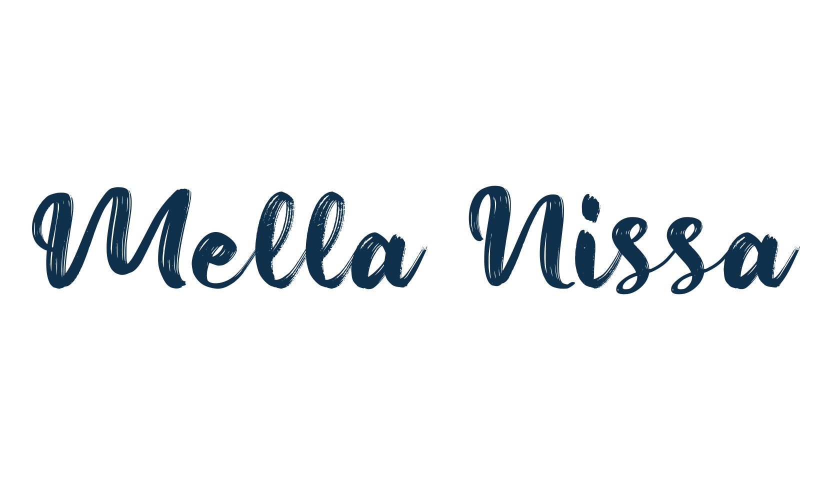 Mella Nissa, brush font preview