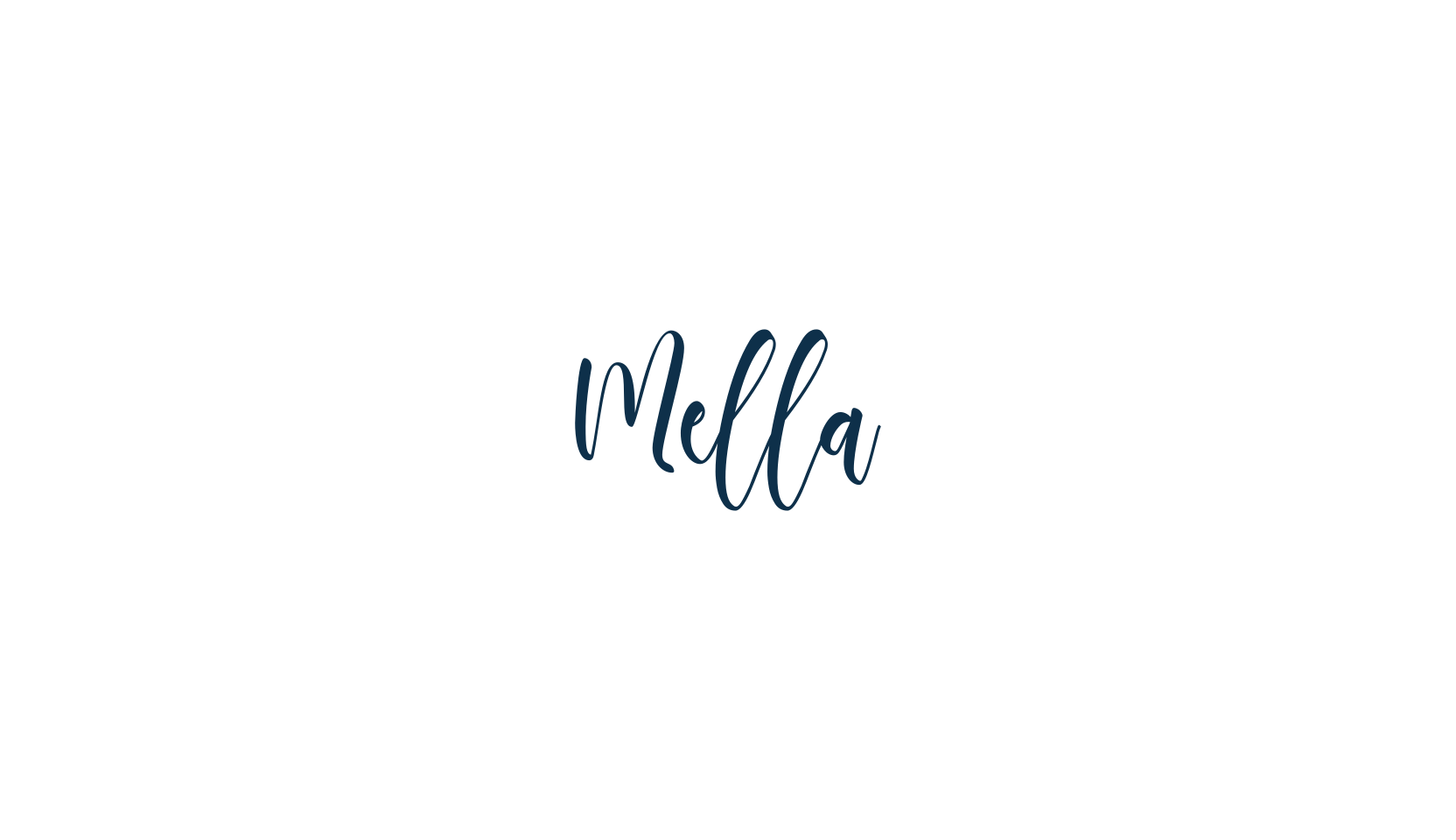 Mella, script calligraphy fancy decorative font preview