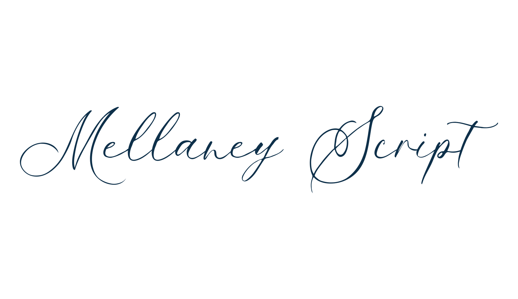 Mellaney Script, script calligraphy fancy decorative font preview