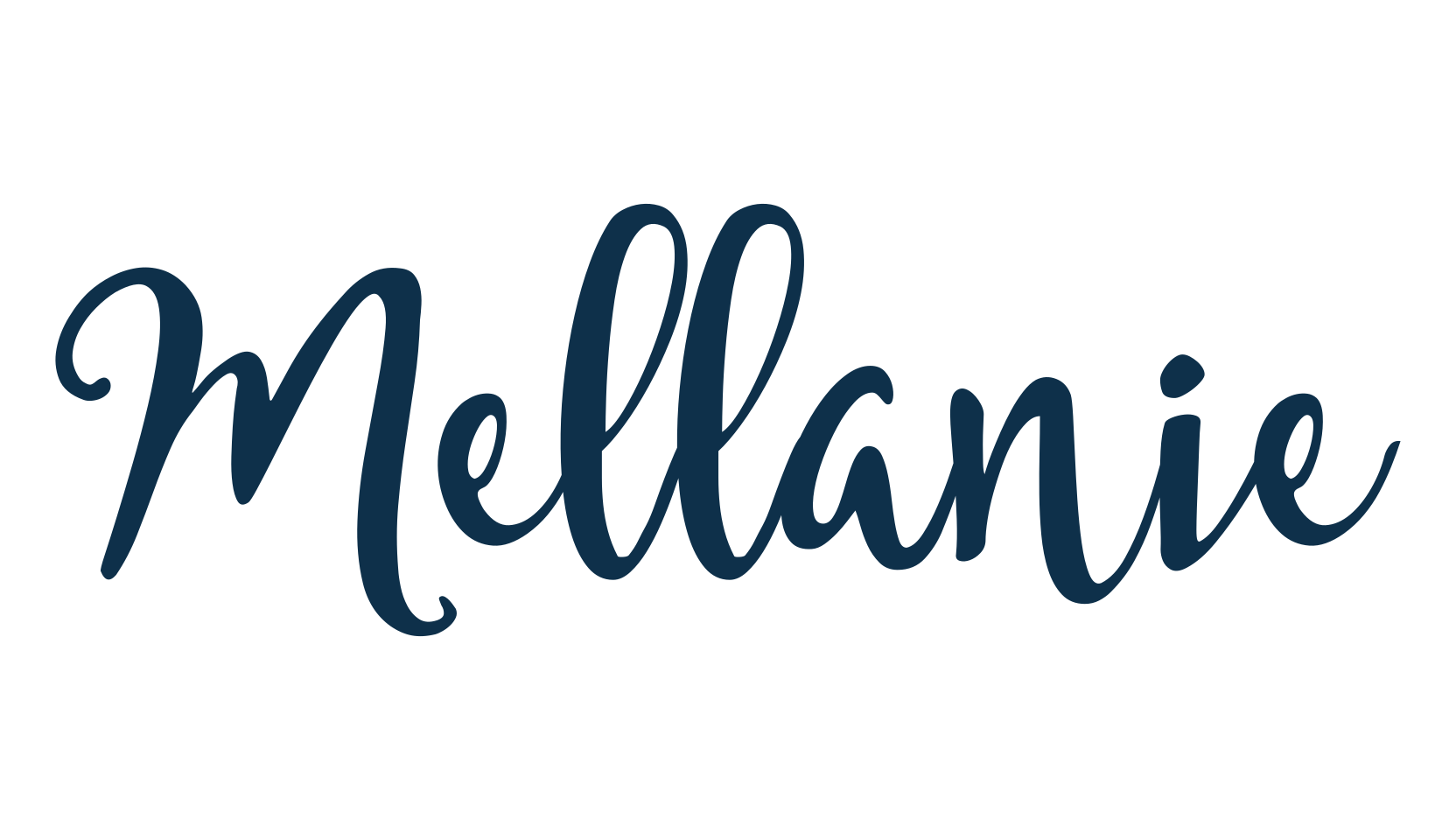 Mellanie (mellanie), brush font preview