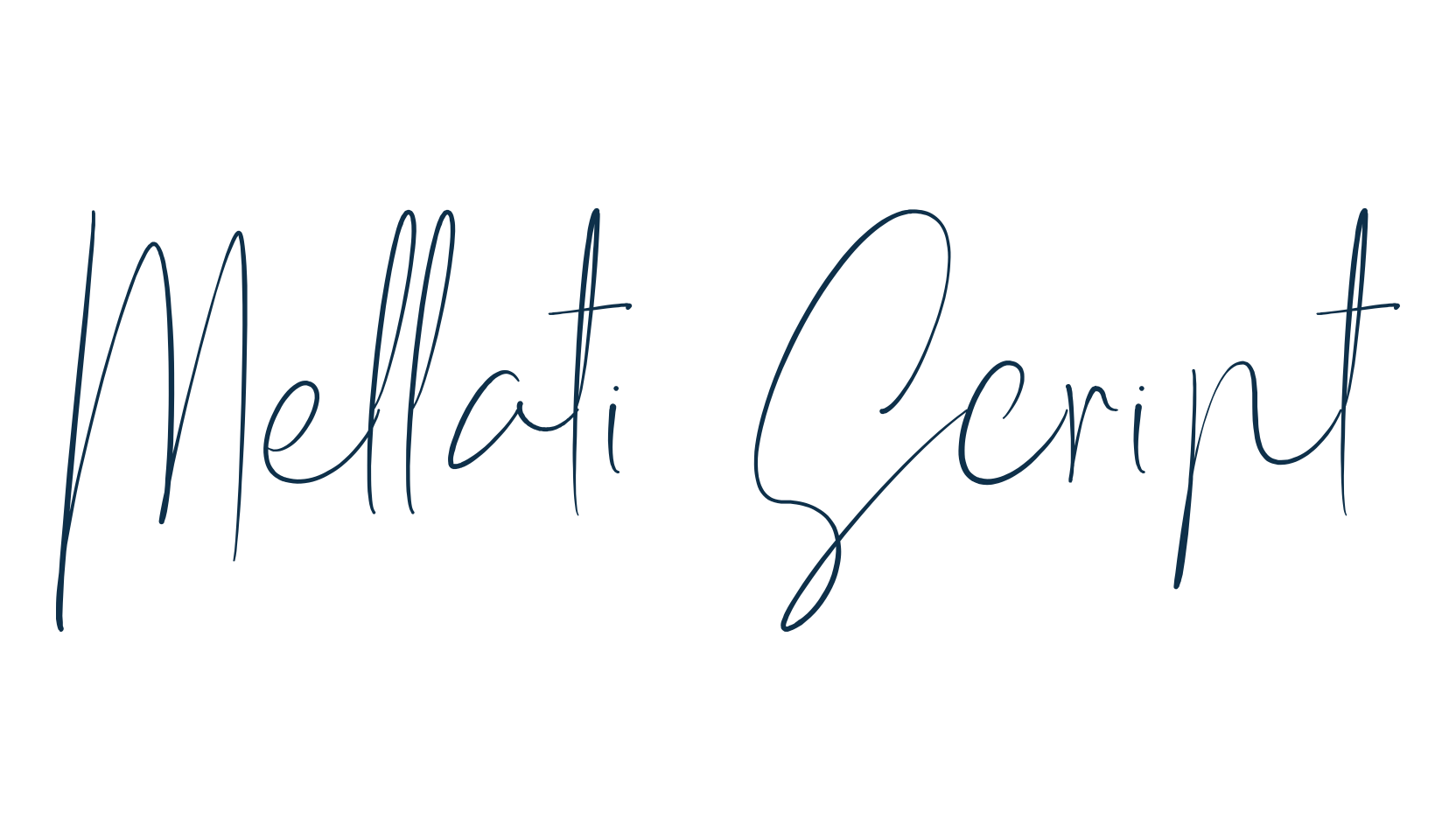 Mellati Script, handwriting font preview