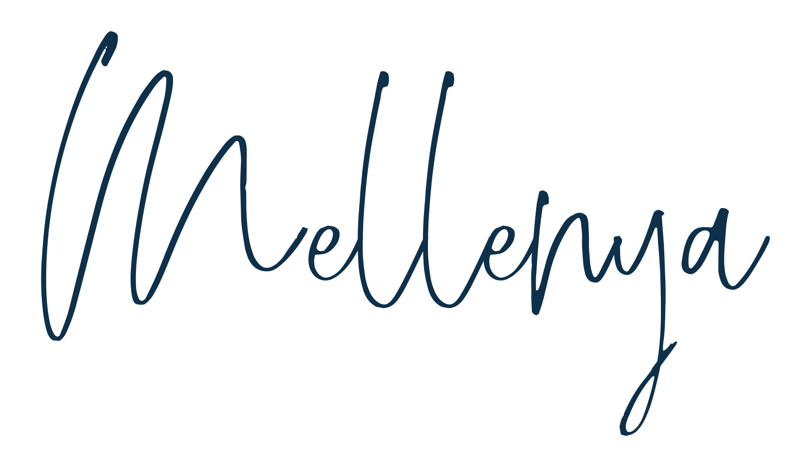 Mellenya, script handwritten fancy decorative calligraphy font preview