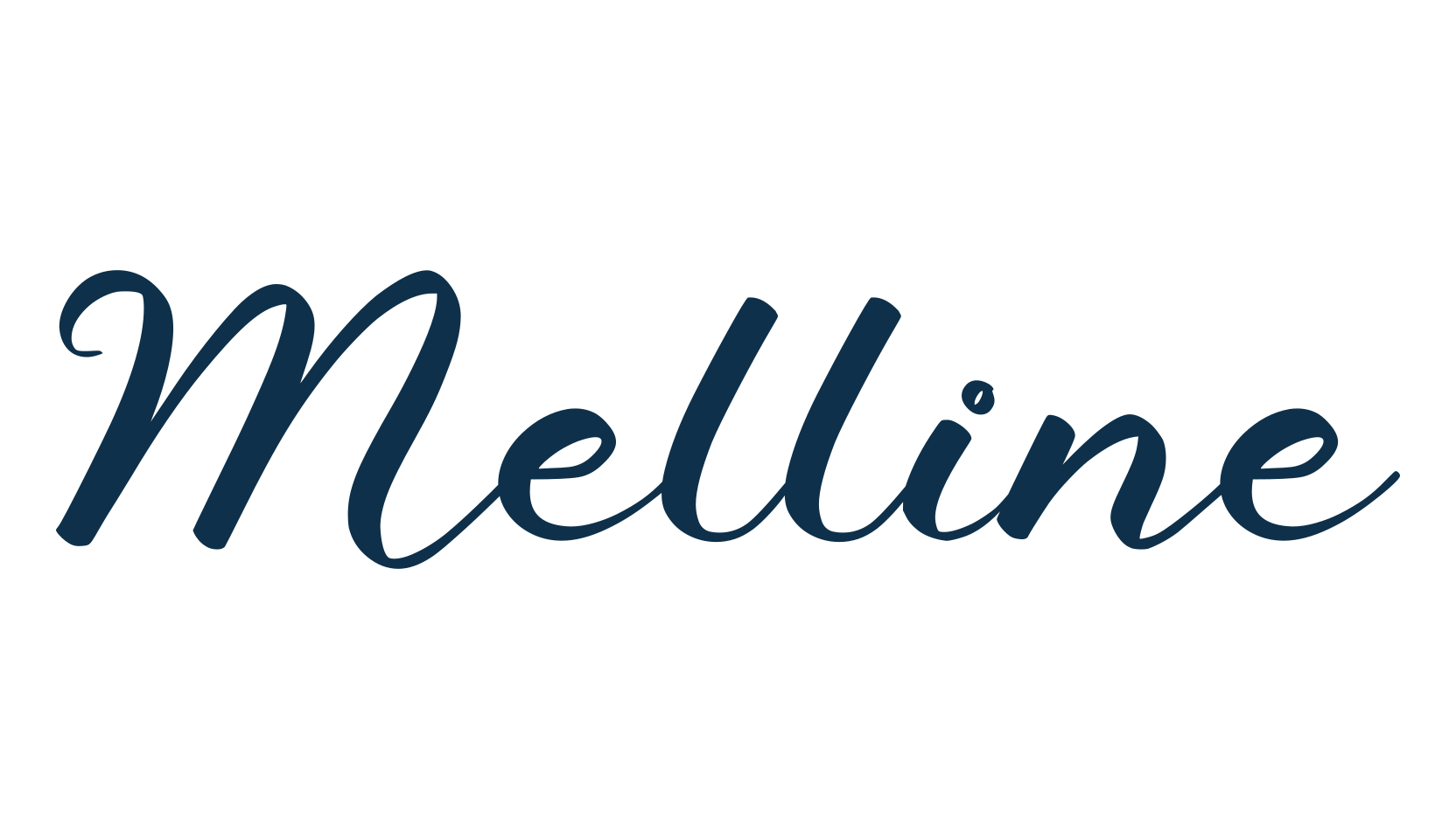 Melline, script calligraphy fancy decorative font preview