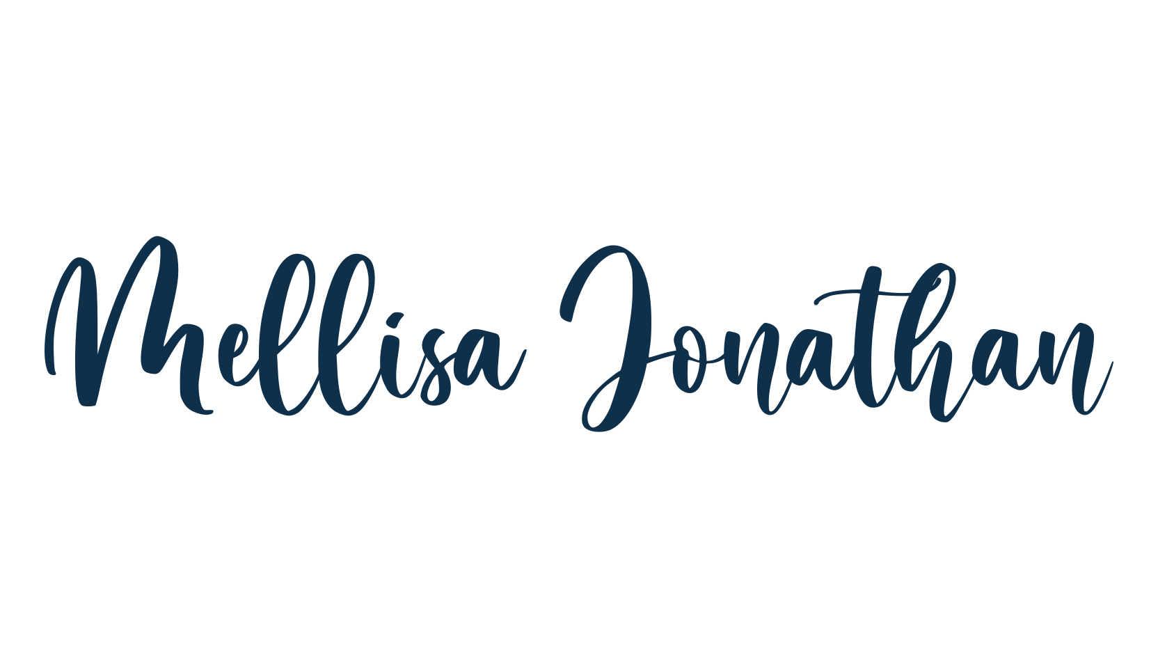 Mellisa Jonathan, calligraphy font preview