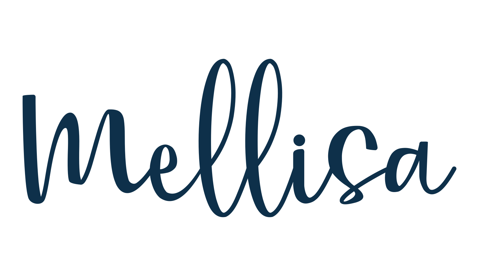 Mellisa (mellisa), calligraphy font preview
