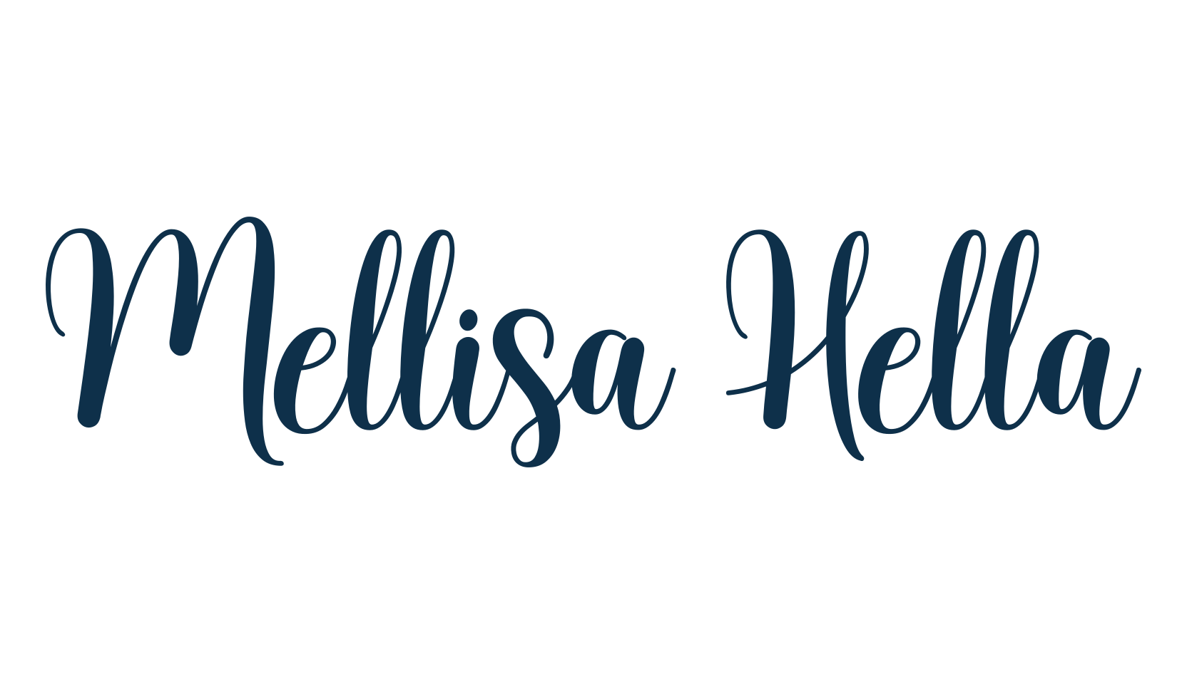 Mellisa Hella, calligraphy font preview