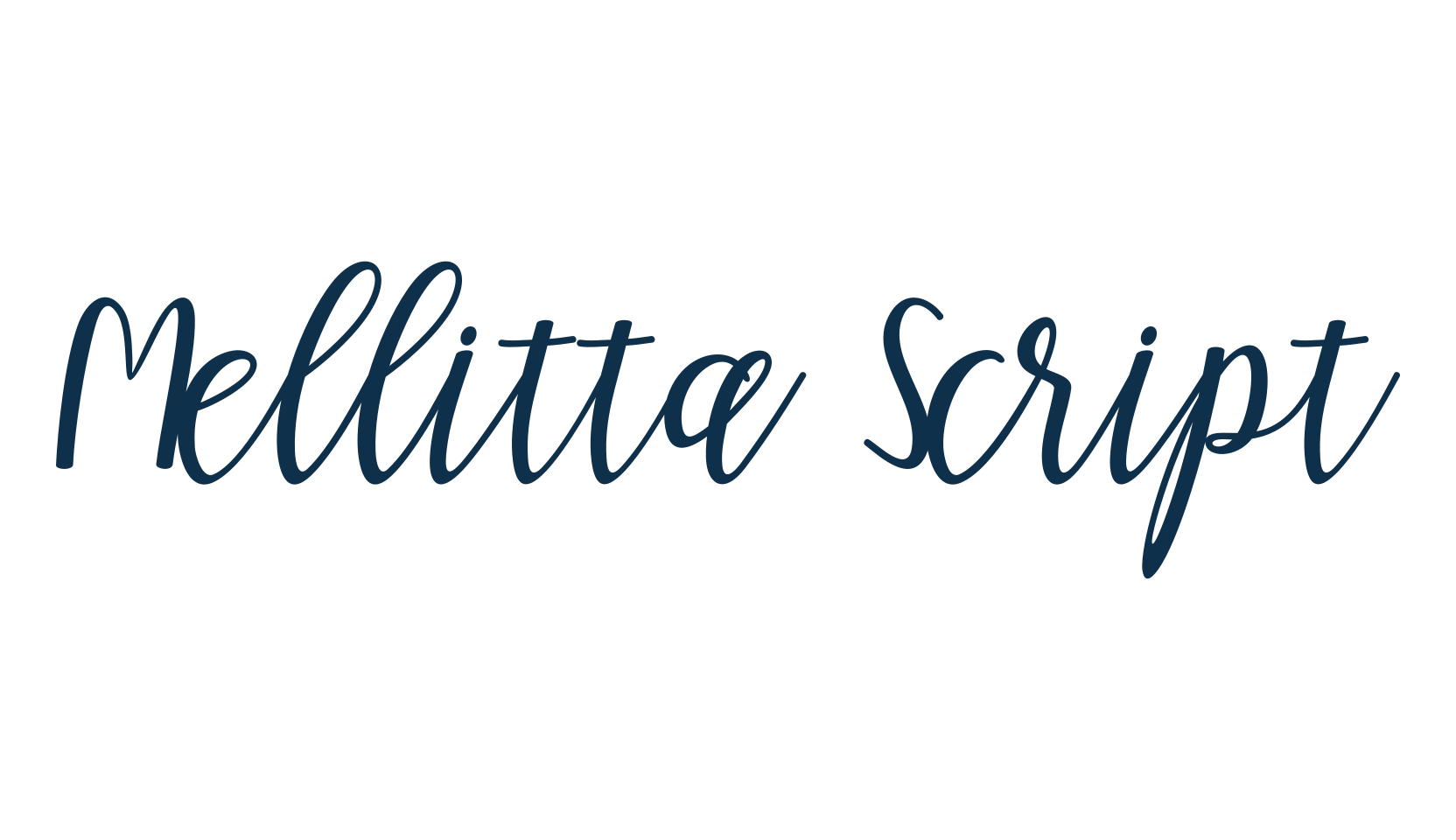 Mellitta Script, script calligraphy fancy decorative font preview