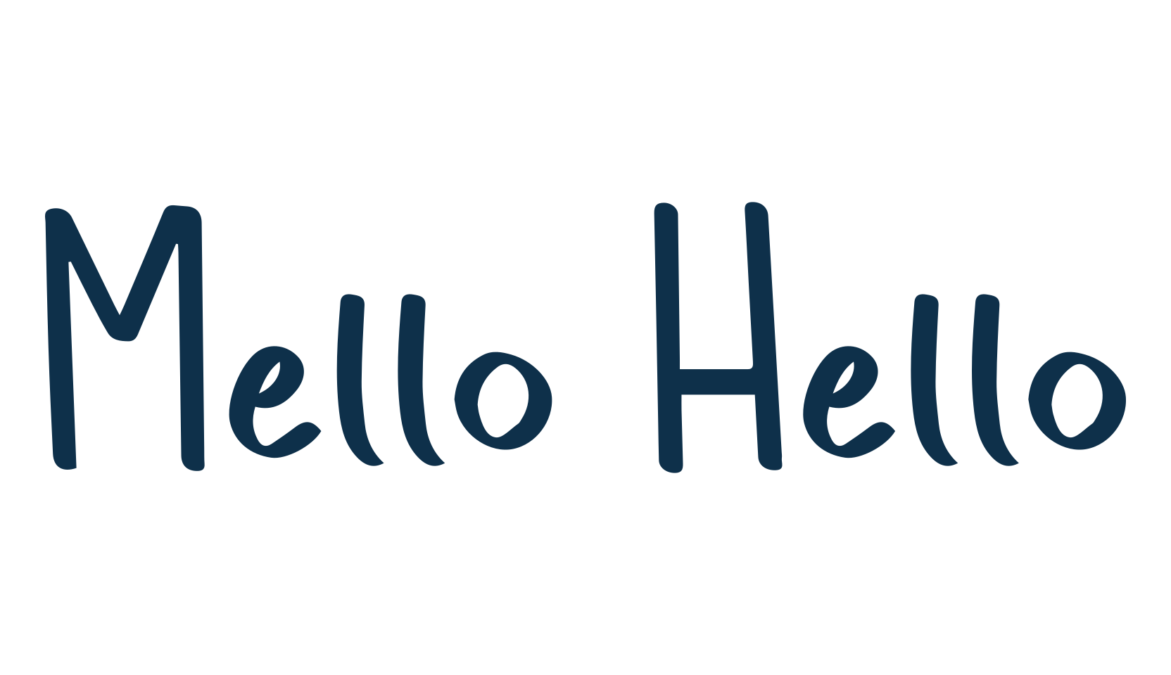 Mello Hello, handwriting font preview