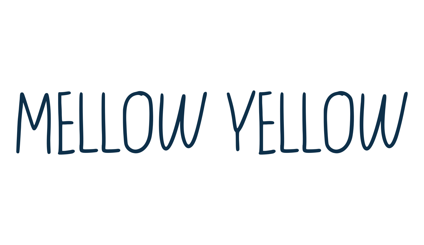 Mellow Yellow, various font preview