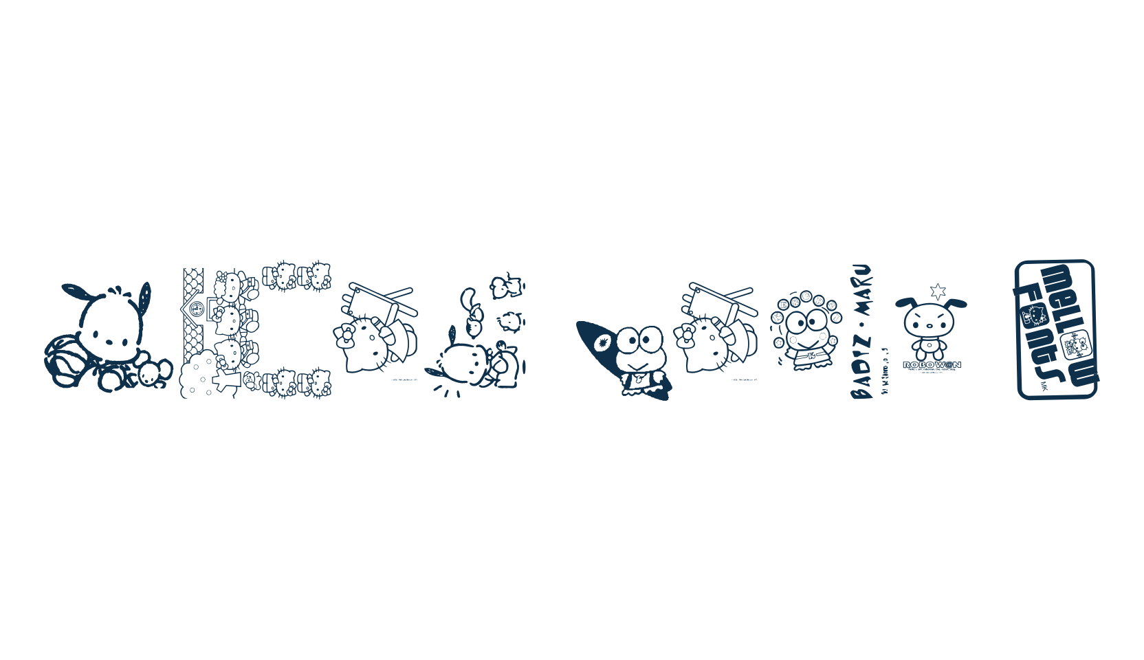 Mellow Fonts 1, fancy decorative font preview
