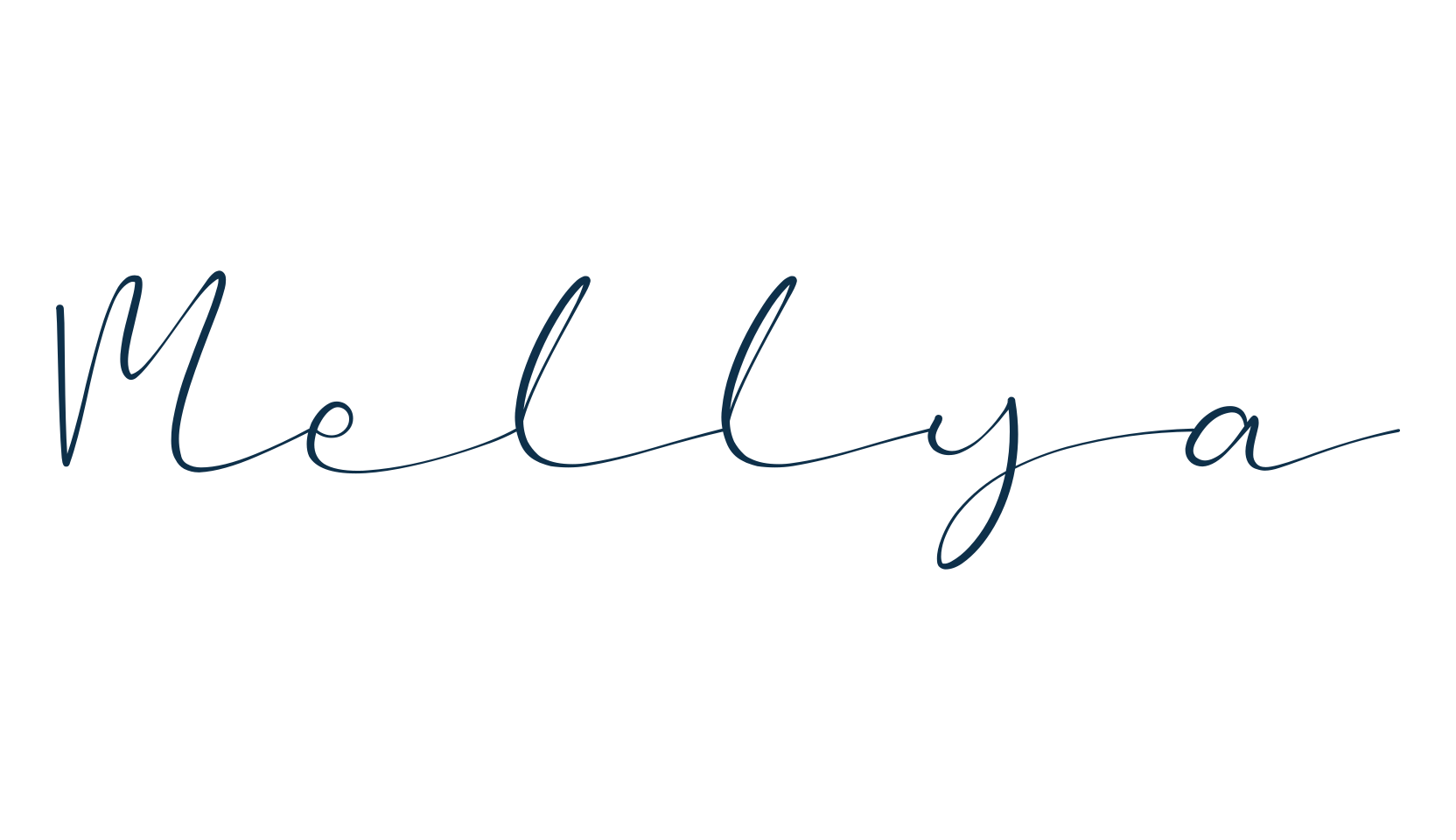 Mellya, calligraphy font preview