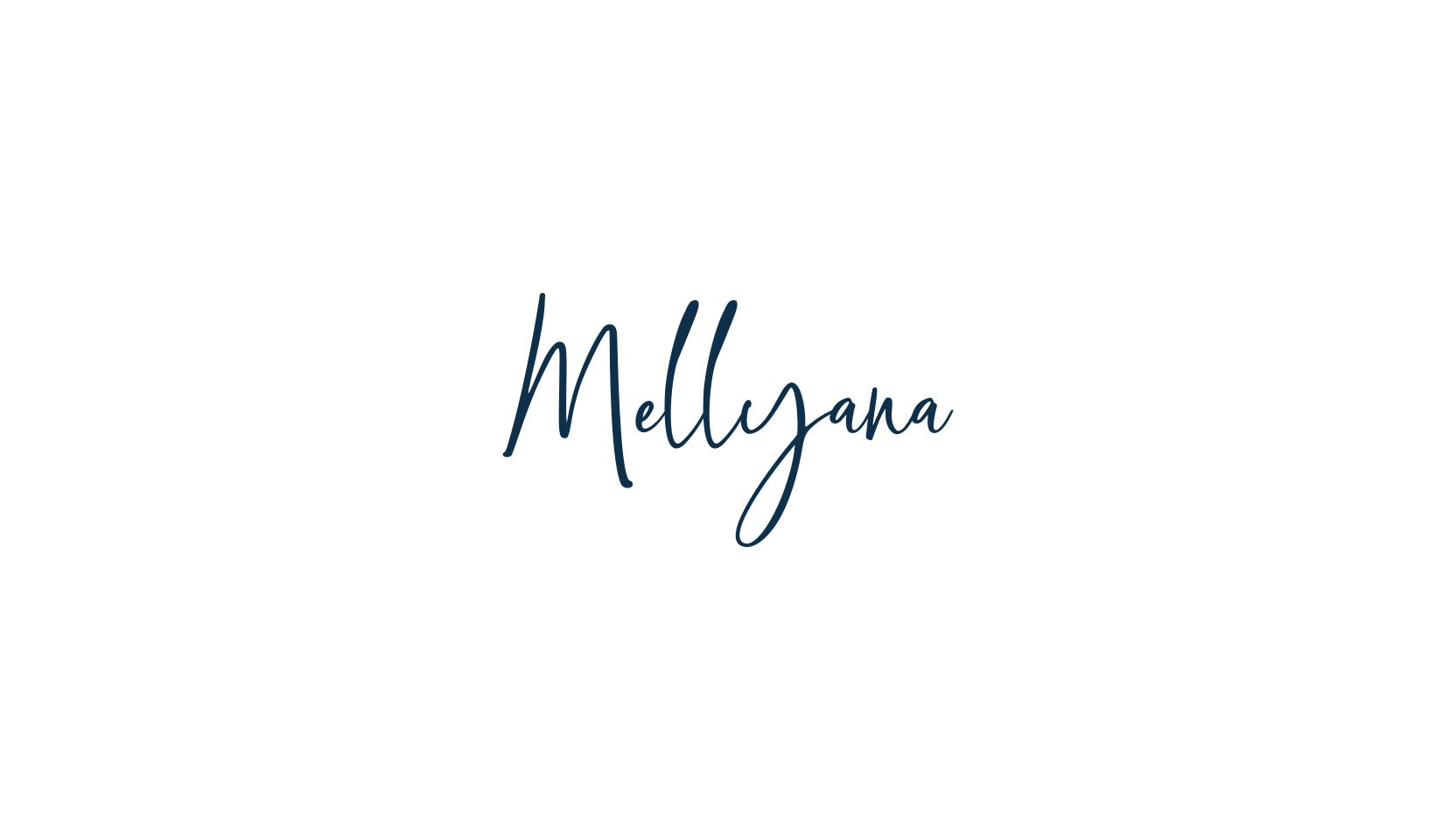 Mellyana, script handwritten fancy decorative calligraphy font preview