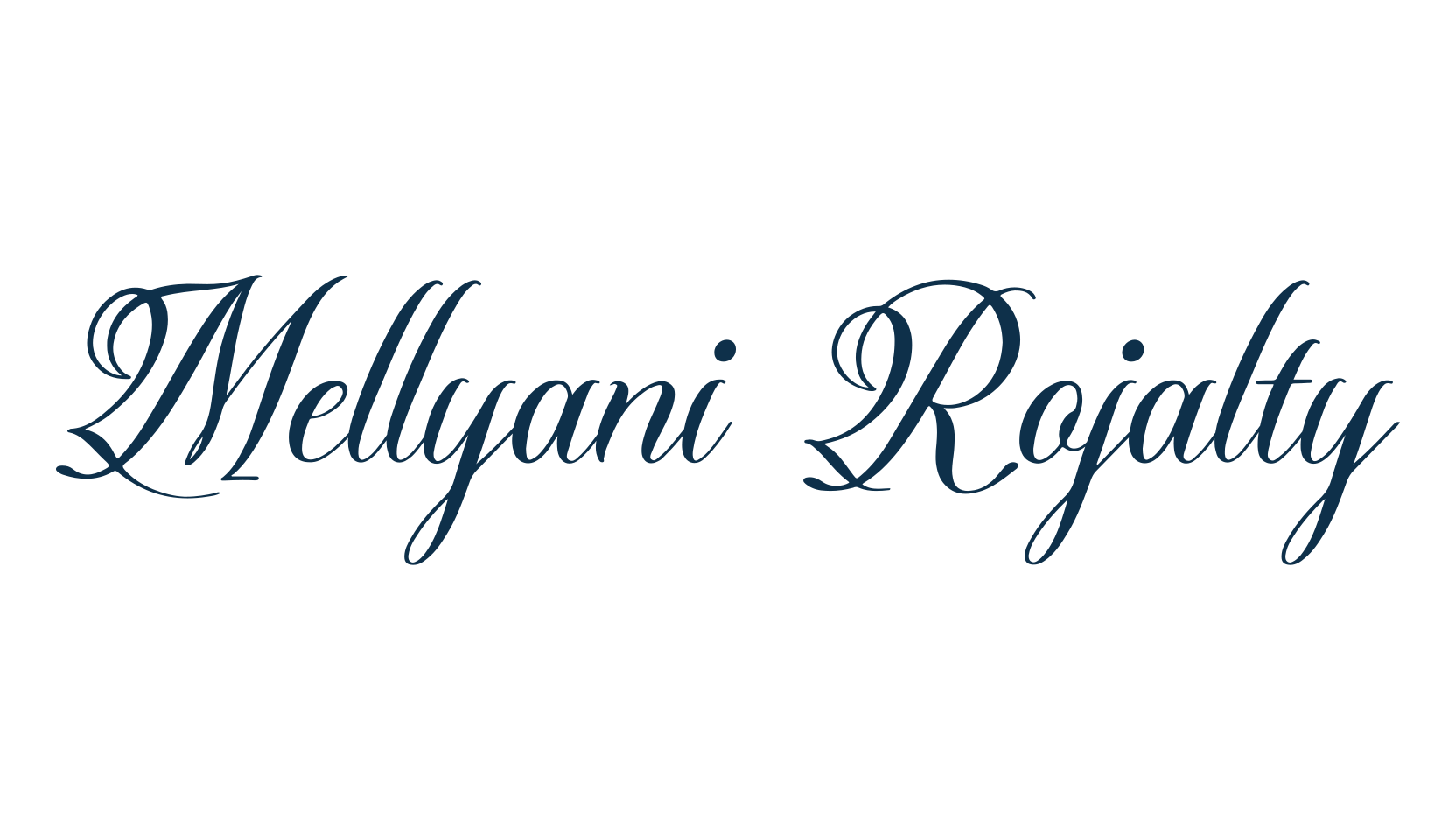 Mellyani Rojalty, calligraphy font preview