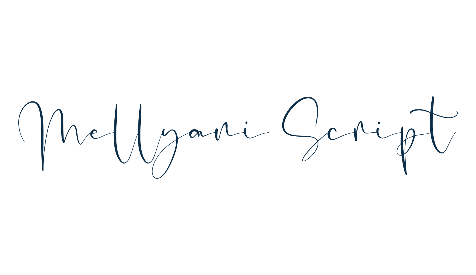 Mellyani Script, script handwritten fancy decorative calligraphy font preview