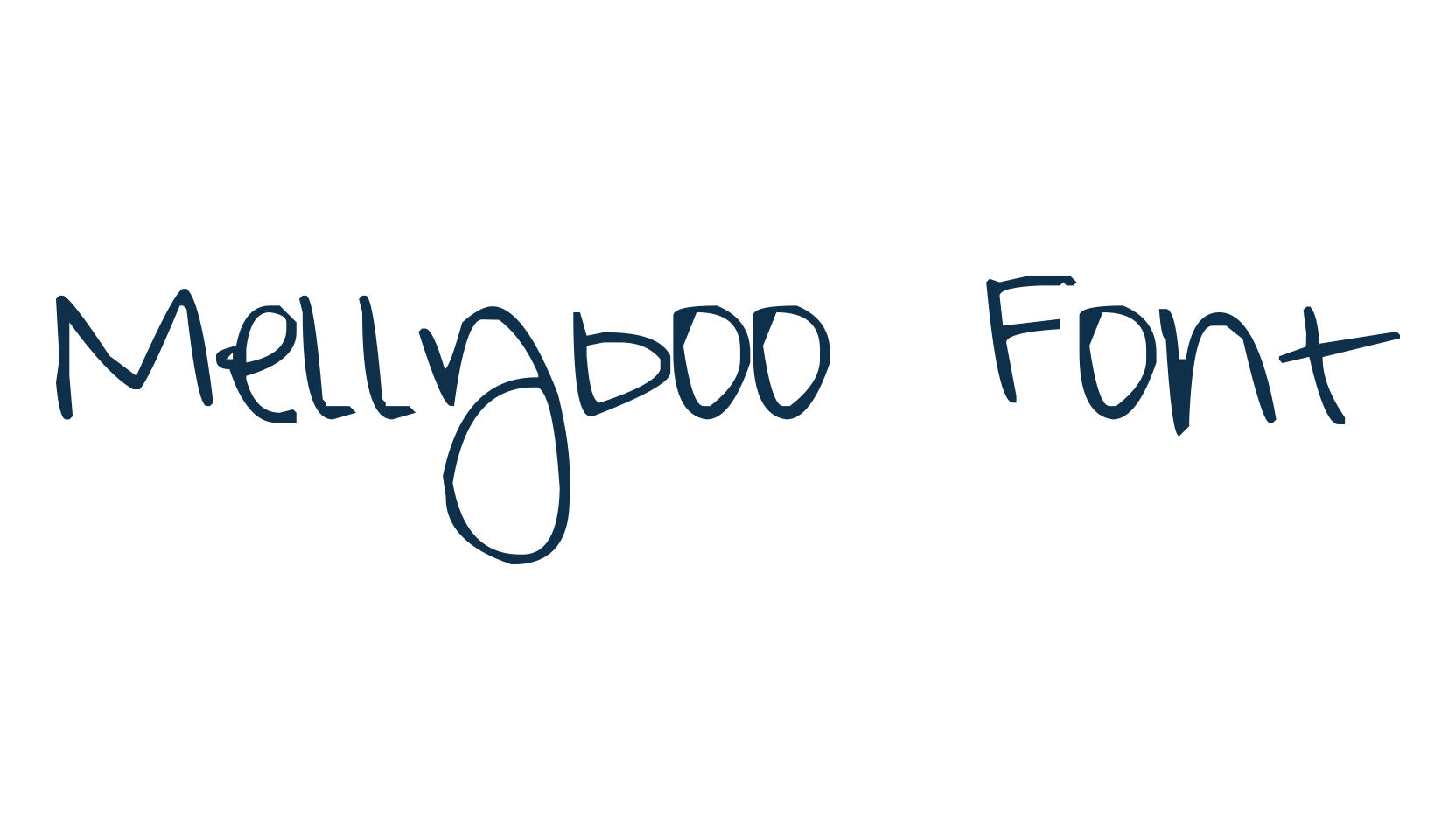 Mellyboo Font, handwriting font preview