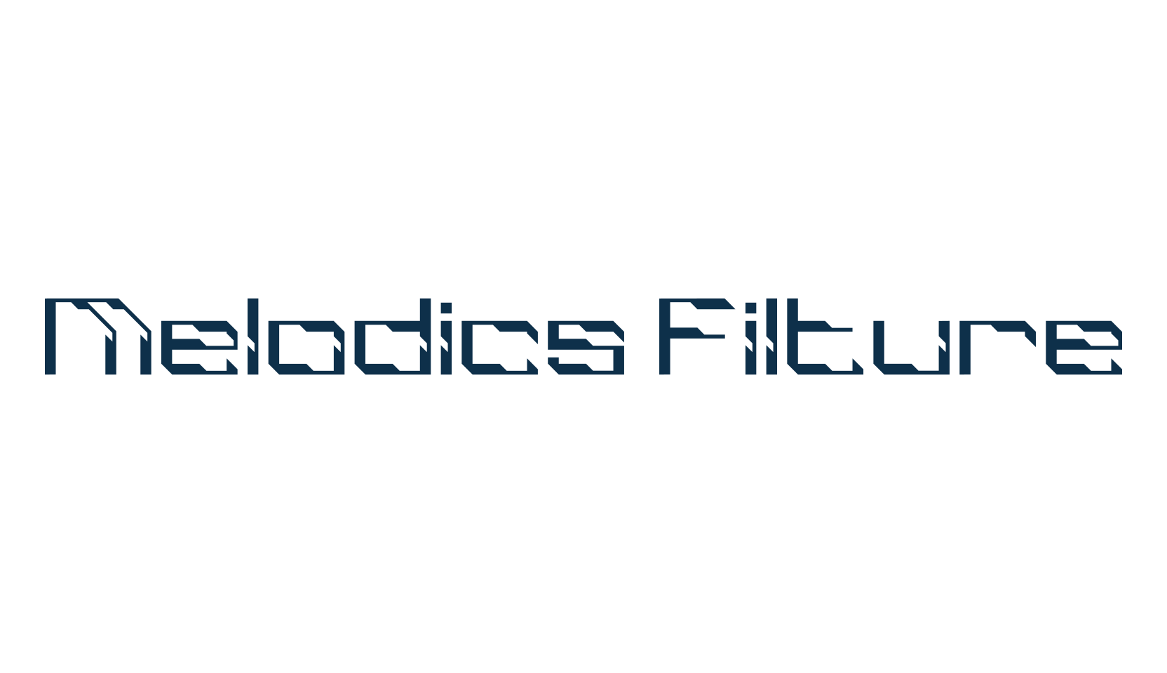 Melodics Filture, techno sci-fi font preview