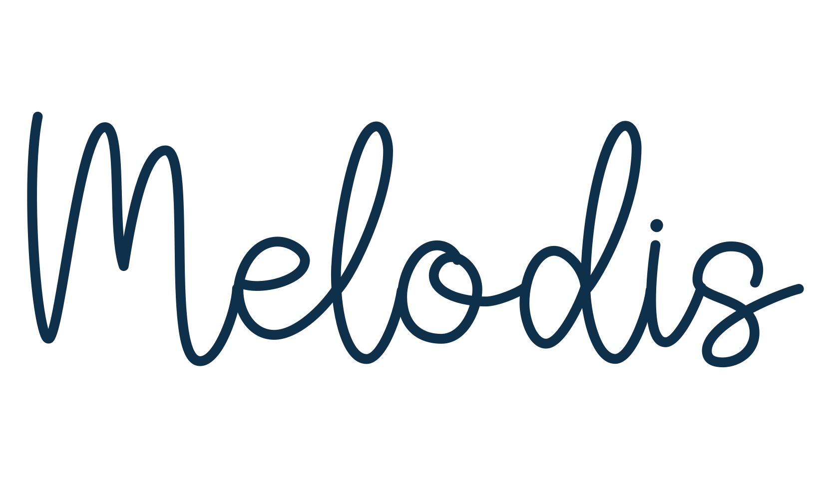 Melodis, handwriting font preview