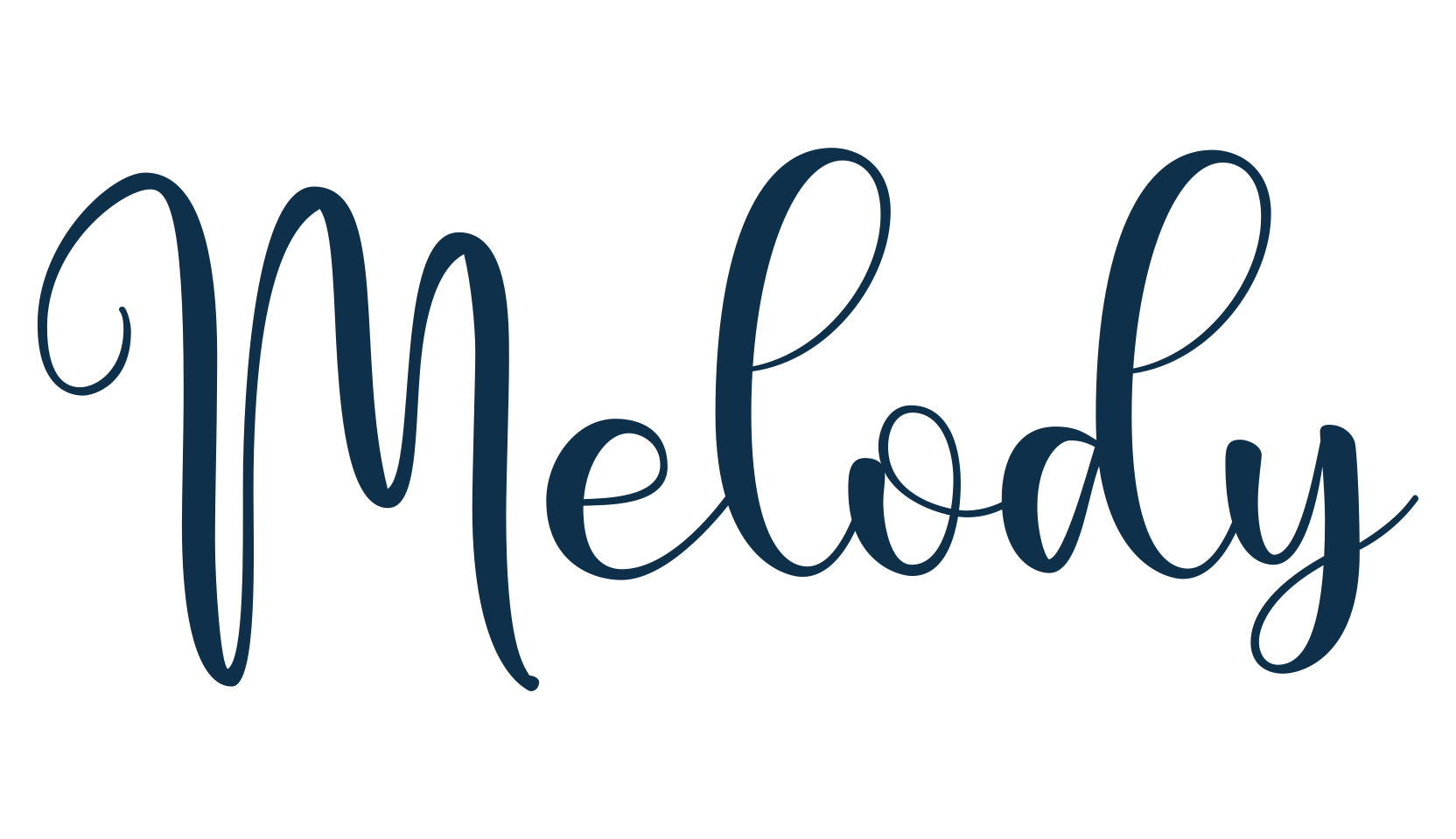 Melody (melody-7), calligraphy font preview