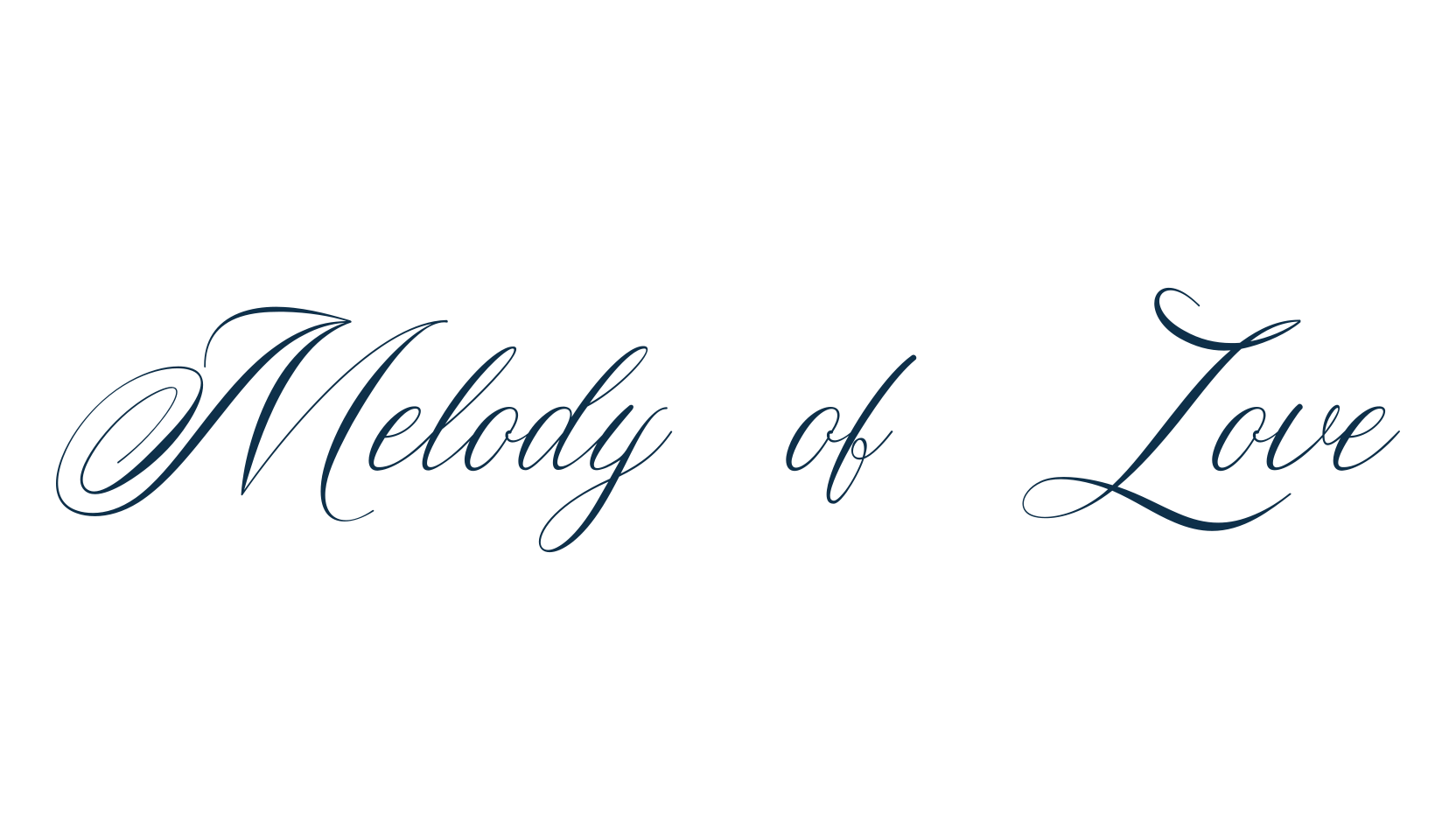 Melody of Love, calligraphy font preview