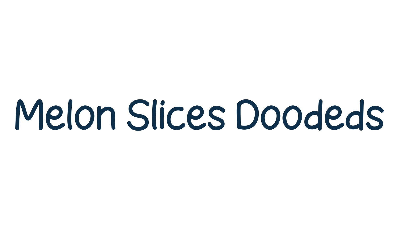 Melon Slices Doodeds, fancy decorative font preview