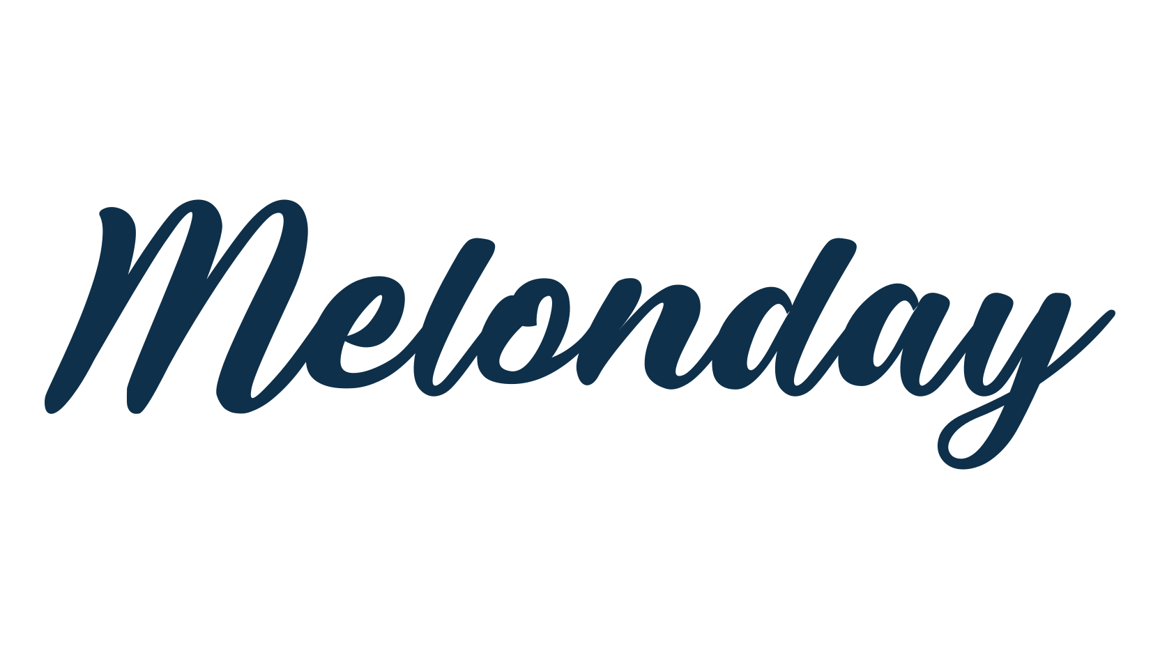 Melonday, calligraphy font preview