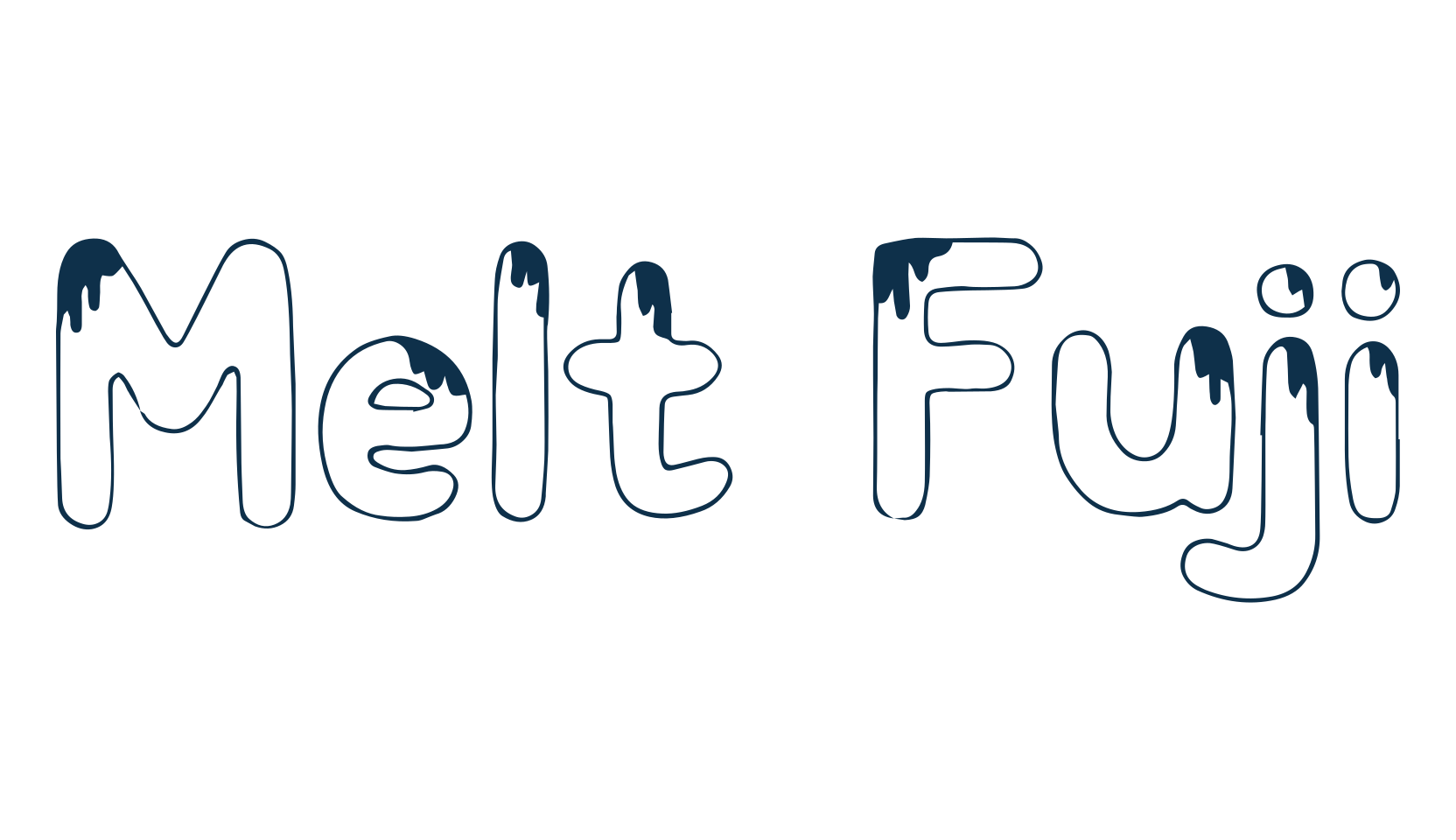 Melt Fuji, decorative font preview