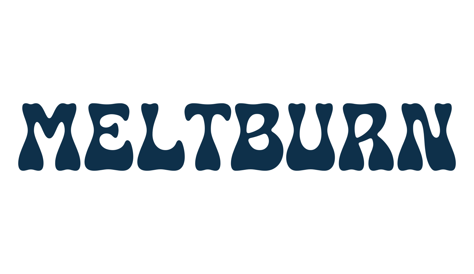 Meltburn, groovy font preview